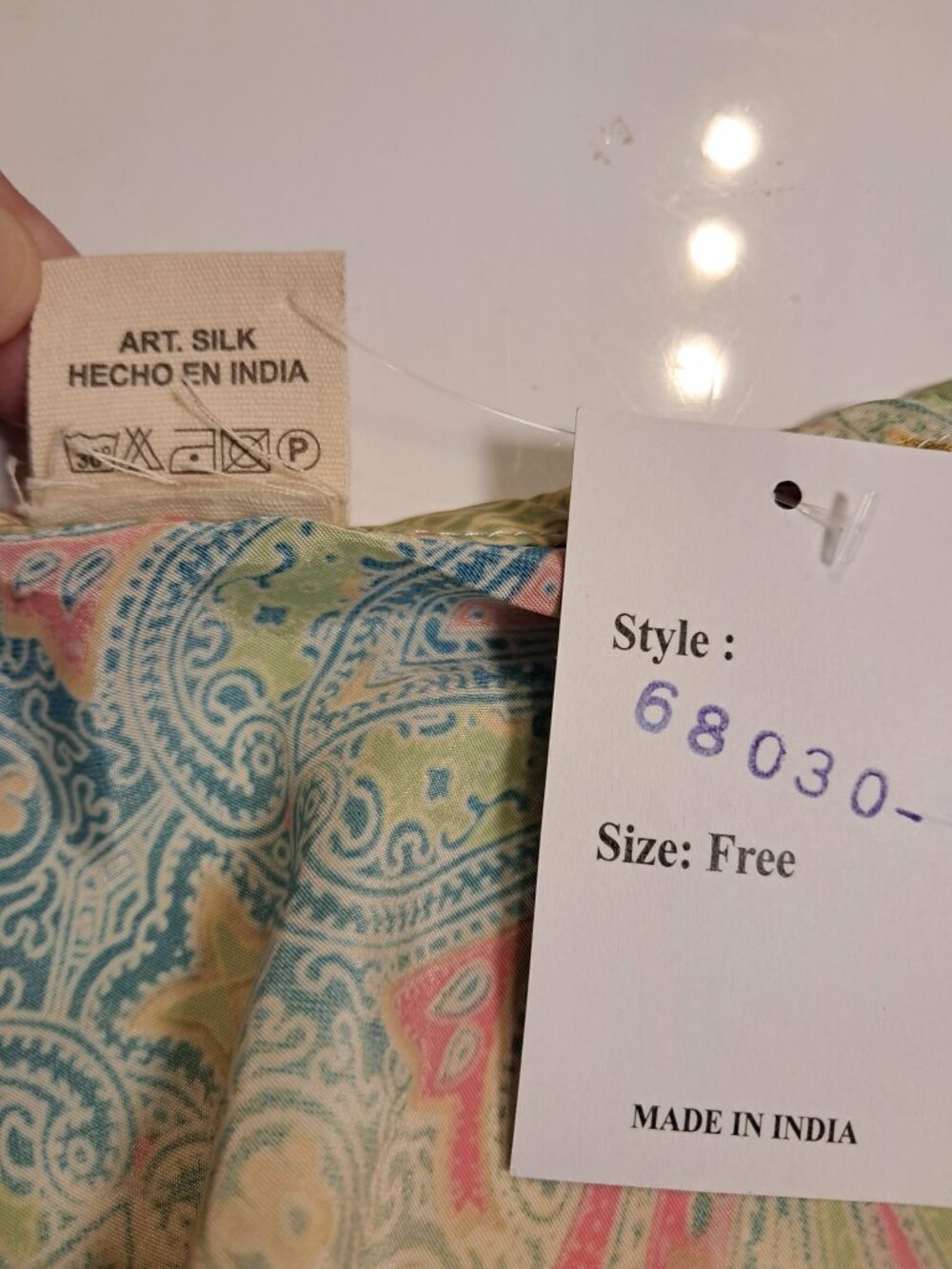 Paisley Gold Multicolor Boho Dress One Size - Picture 12 of 12
